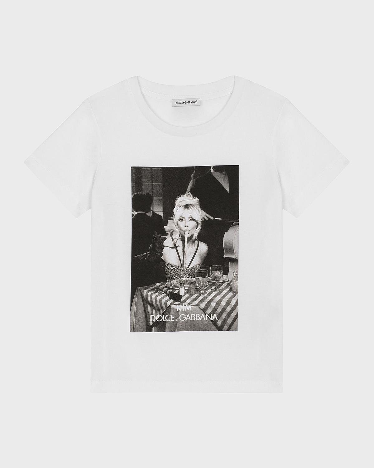Dolce&Gabbana Girl's Kim Kardashian Graphic T-Shirt, Size 8-14