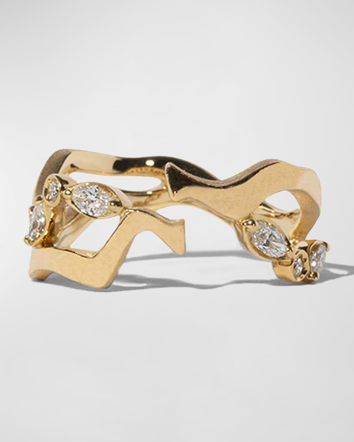 MILAMORE Kintsugi Float Diamond Victoria Ring | Neiman Marcus