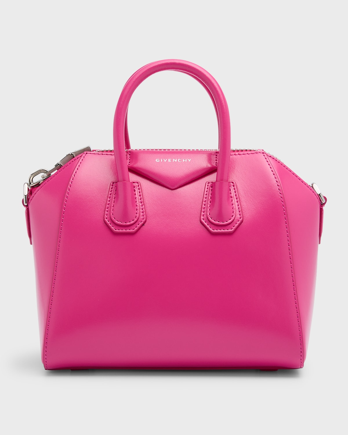 Givenchy Small Antigona Top-Handle Bag in Box Leather | Neiman Marcus