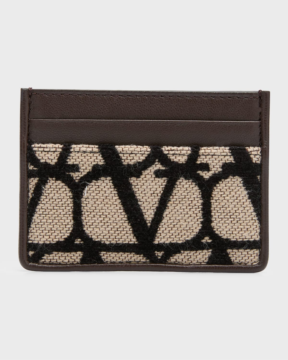 LE MONOGRAMME card holder in CASSANDRE CANVAS AND SMOOTH LEATHER