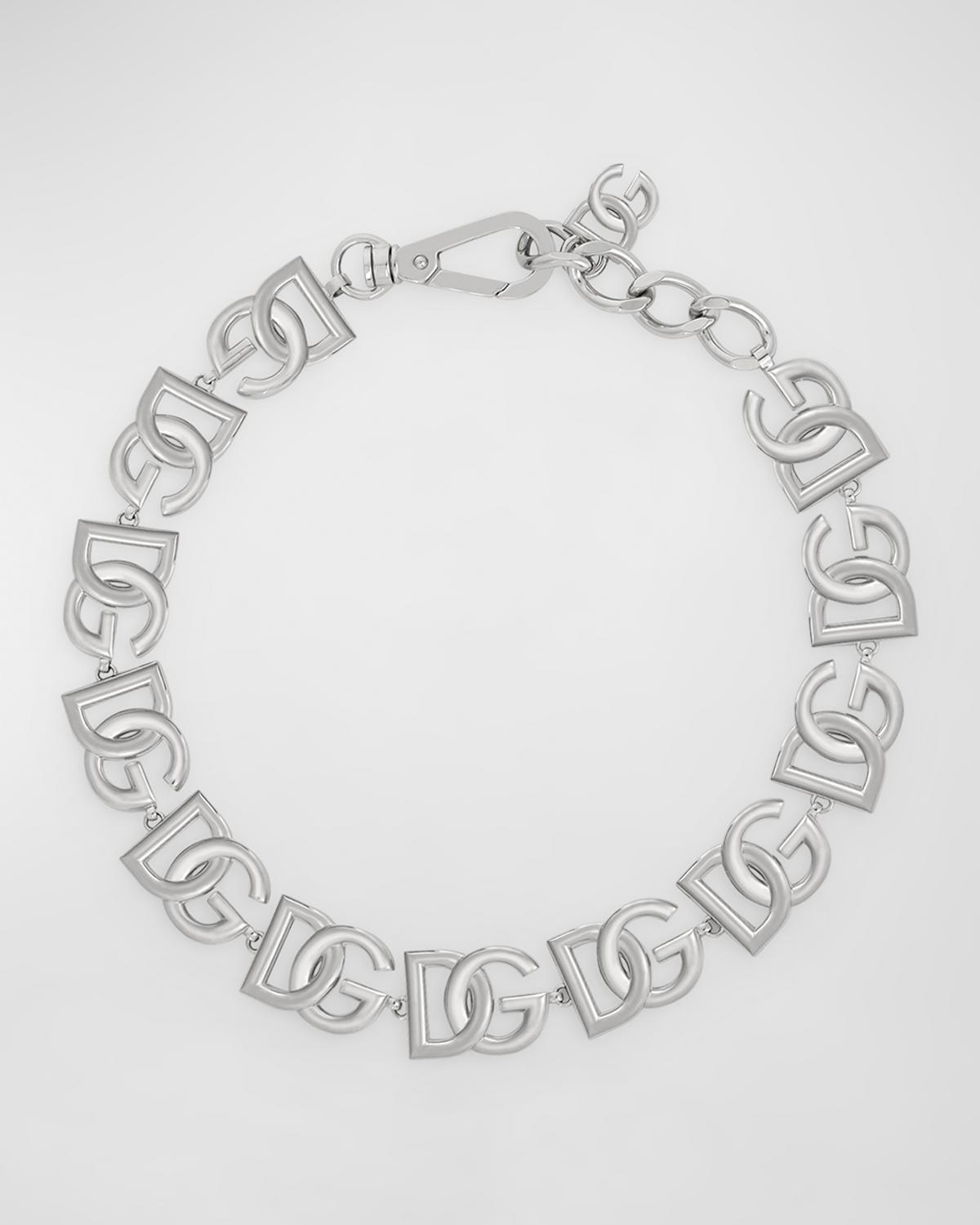 Dolce&Gabbana Two-Tone DG Logo Necklace | Neiman Marcus