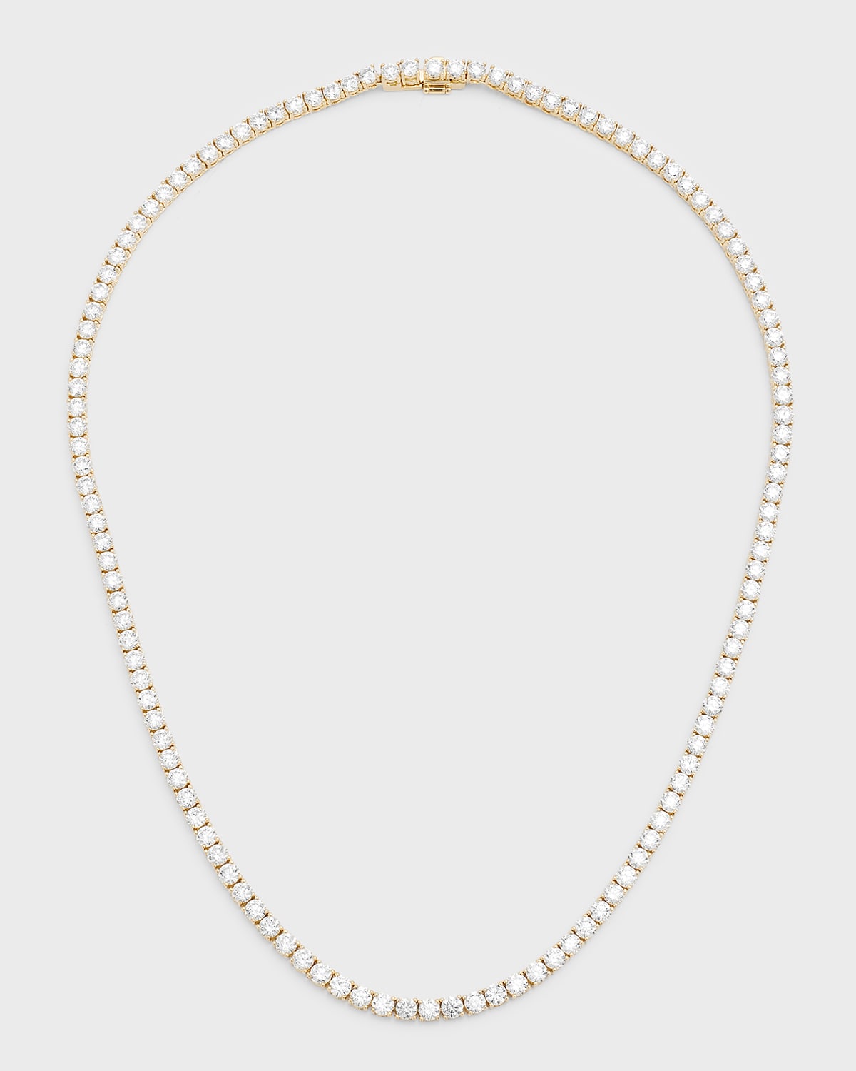 Neiman Marcus Diamonds 18K Yellow Gold Diamond Tennis Necklace, 14.18