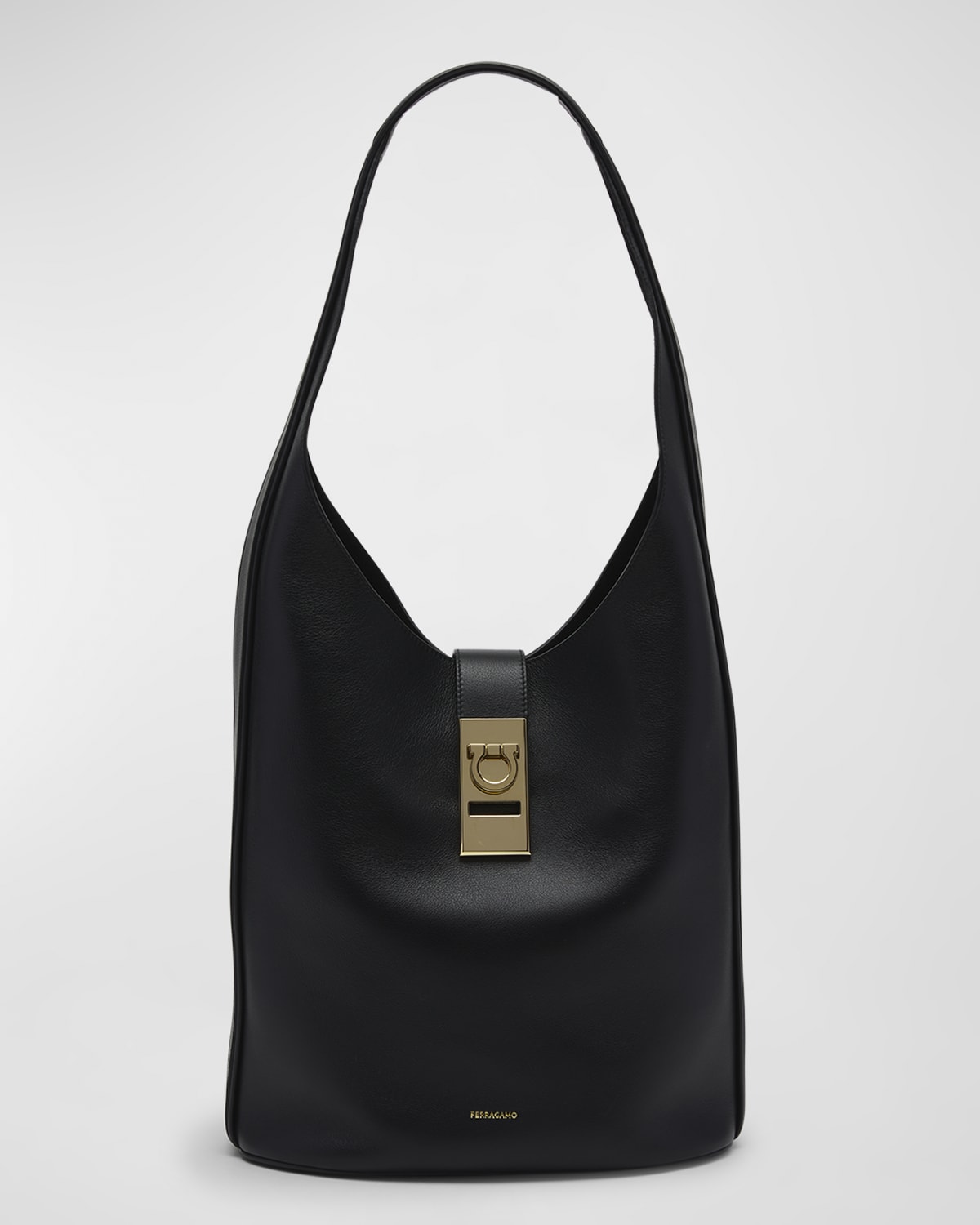 Ferragamo Archive Gancio Leather Hobo Bag Neiman Marcus