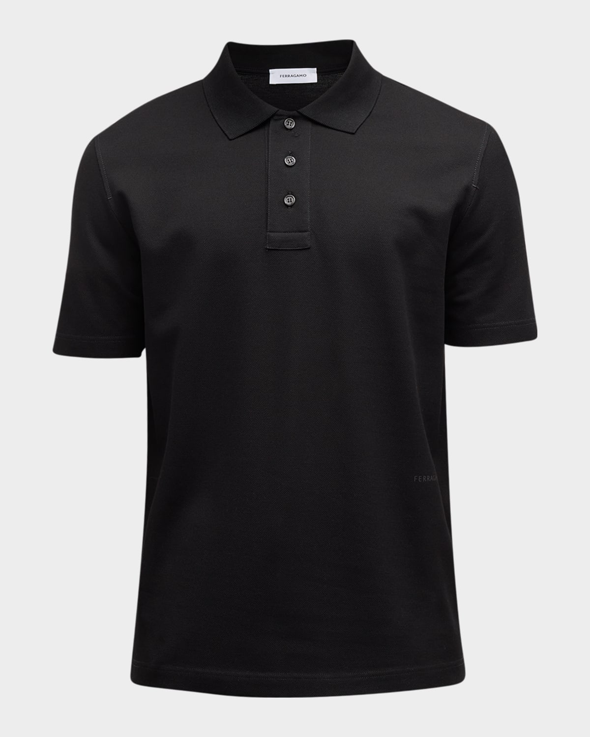 Loewe Men's Pique Contrast-Collar Polo Shirt | Neiman Marcus