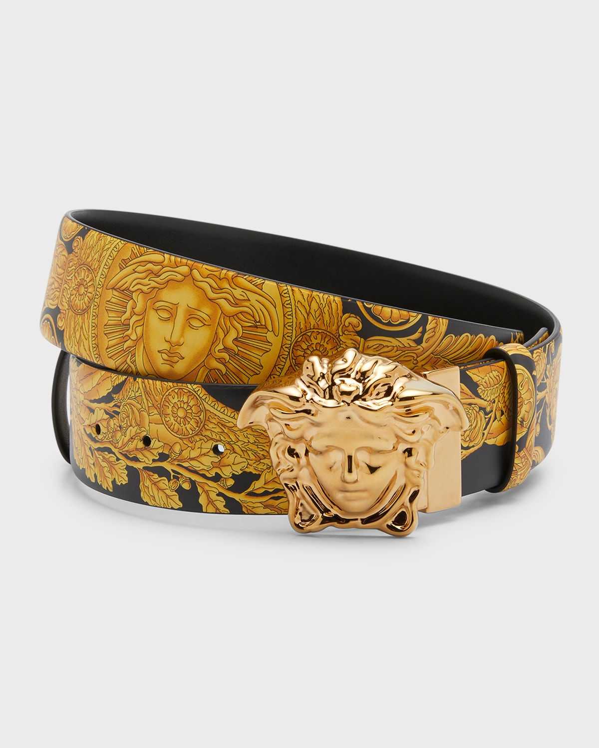 Versace Men's Medusa Head Reversible Leather Belt | Neiman Marcus