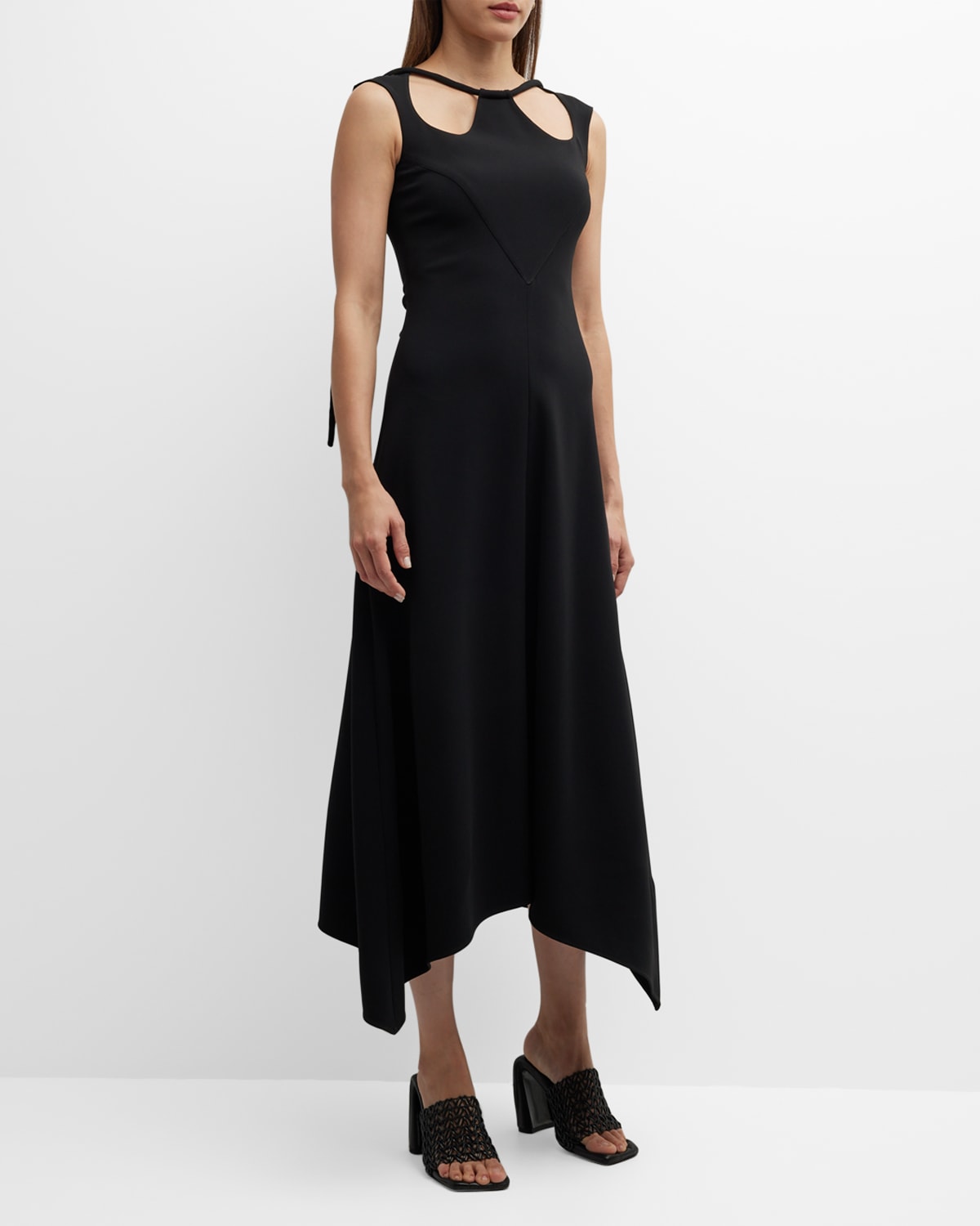 Proenza Schouler Matte Viscose Crepe Midi Dress | Neiman Marcus