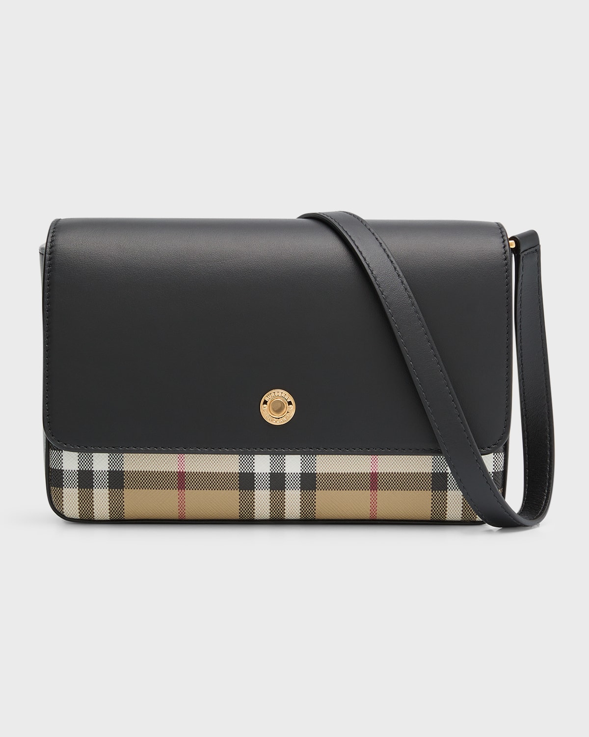 Burberry New Hampshire Check Leather Crossbody Bag | Neiman Marcus