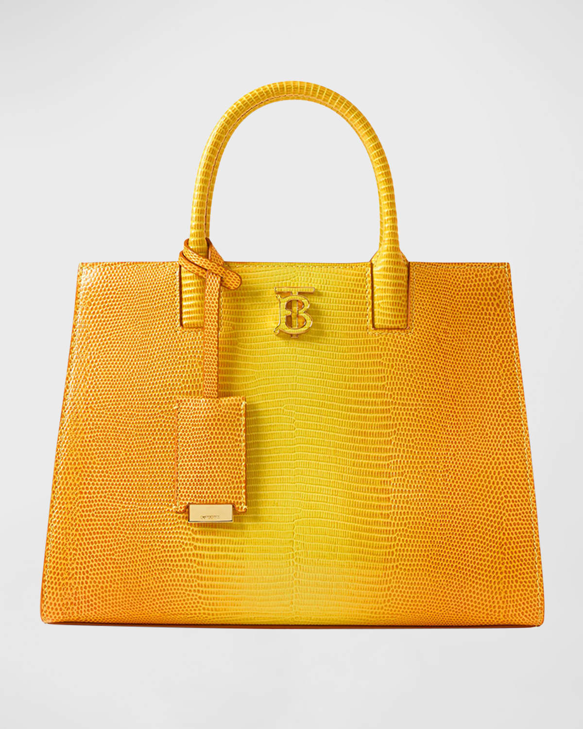 Burberry Frances Croc-Embossed Leather Top-Handle Bag | Neiman Marcus