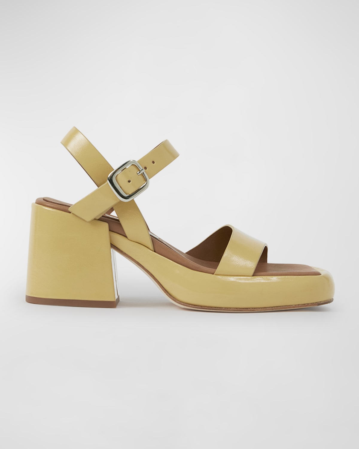 Bernardo Raleigh Leather Ankle-Strap Platform Sandals | Neiman Marcus