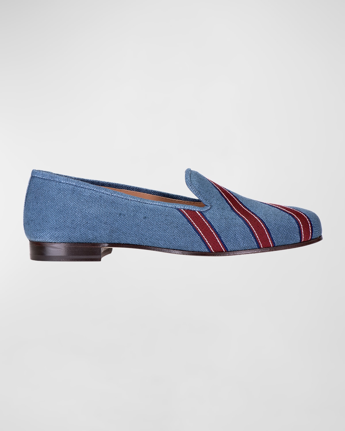 Stubbs and Wootton Men's Embroidered Car Linen Smoking Slippers ...