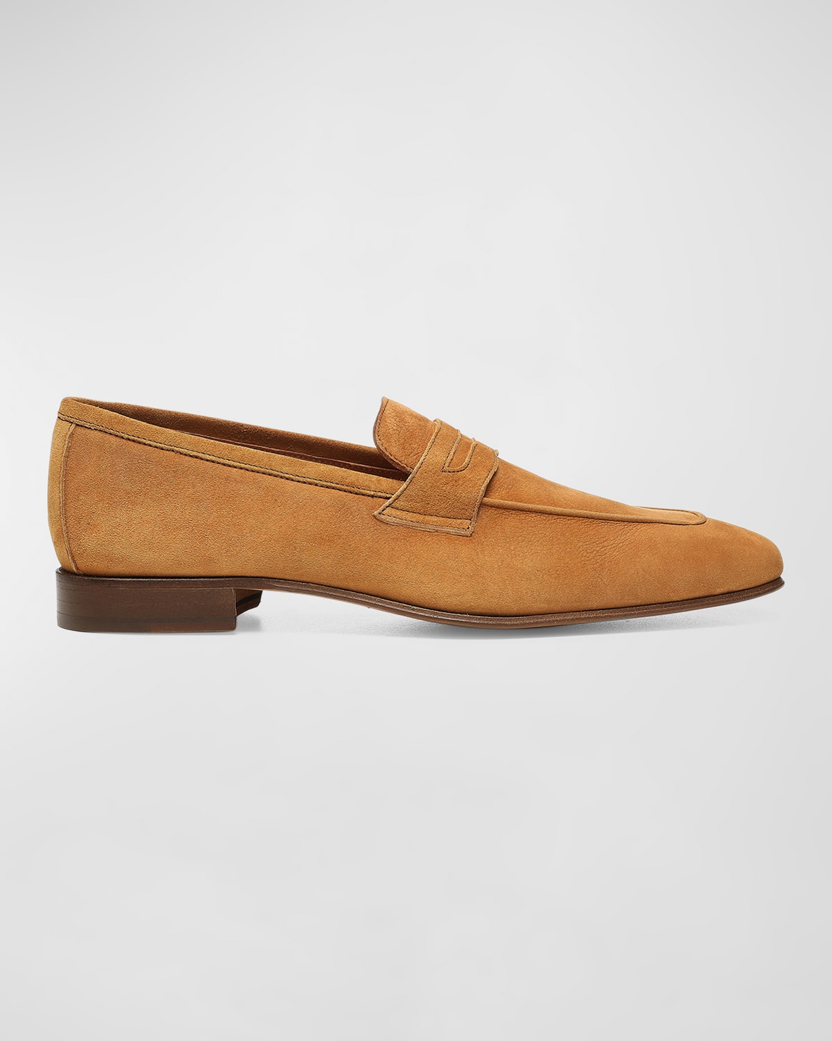 Brunello Cucinelli Men's Suede Leather Penny Loafers | Neiman Marcus