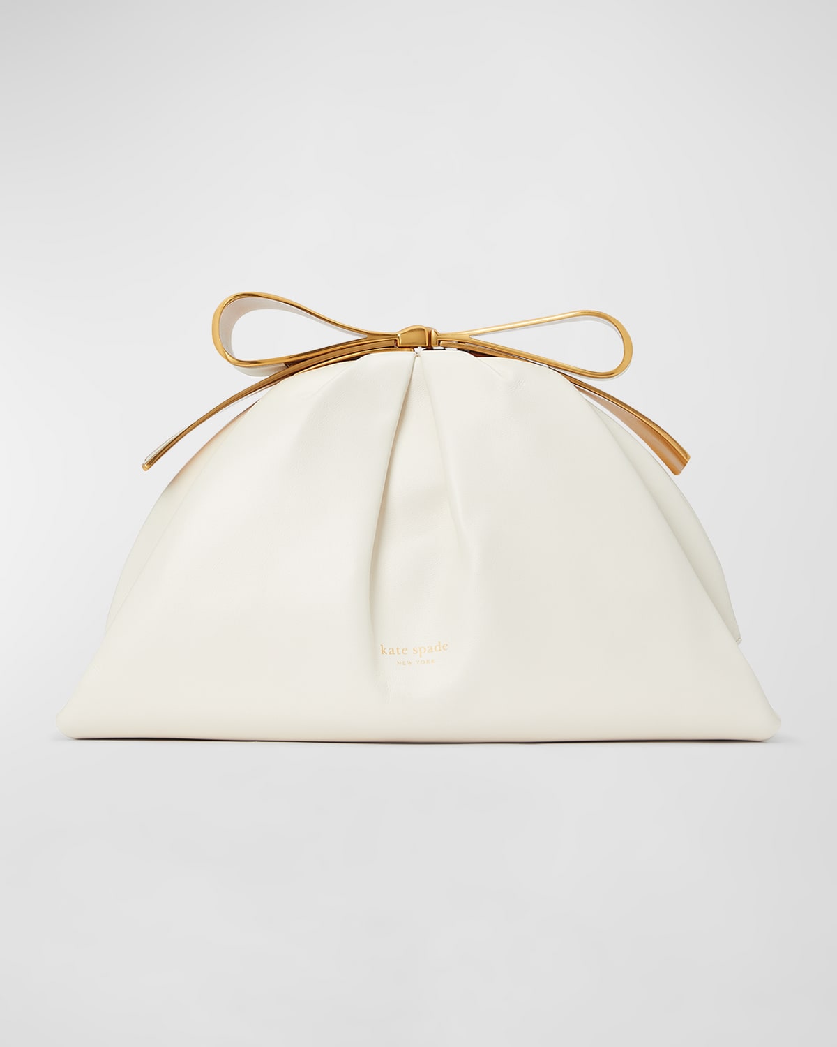 kate spade new york bridal bow leather clutch bag Neiman Marcus
