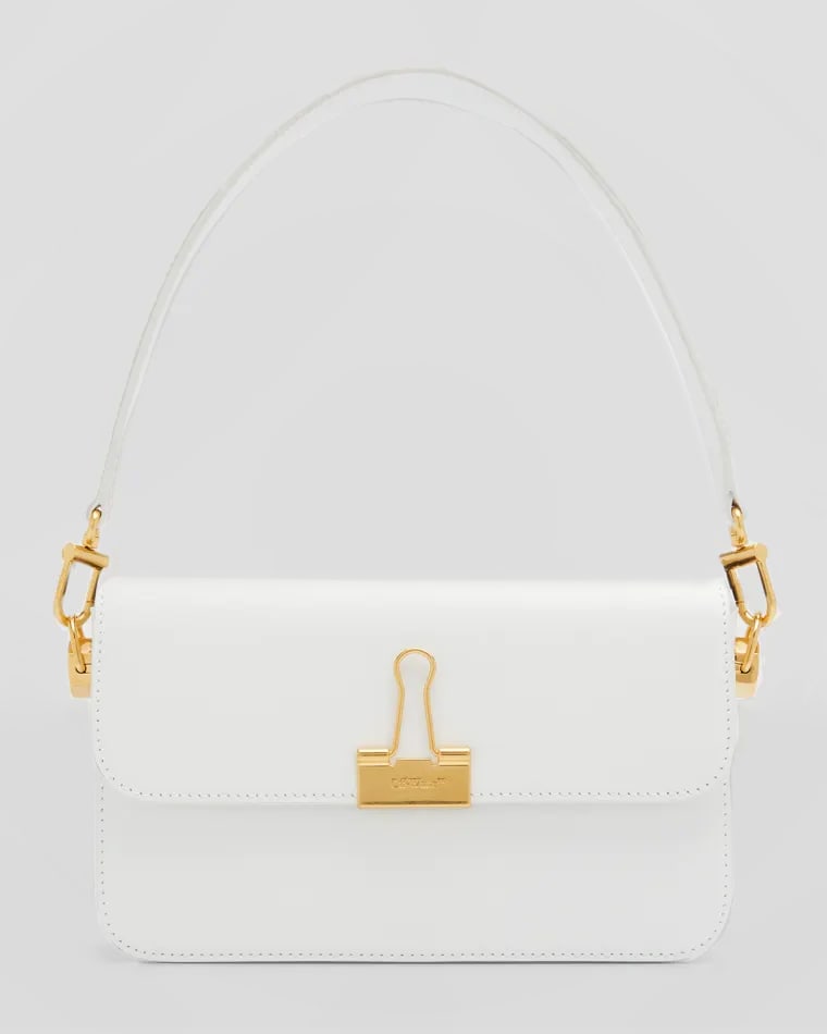 OffWhite Binder Striped Flap Crossbody Bag Neiman Marcus