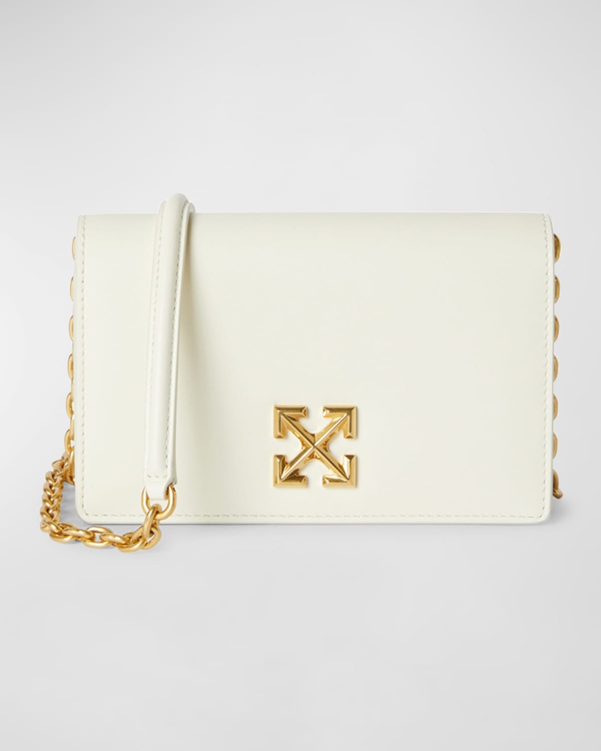 OffWhite Jitney 0.5 Arrow Leather Chain Shoulder Bag Neiman Marcus