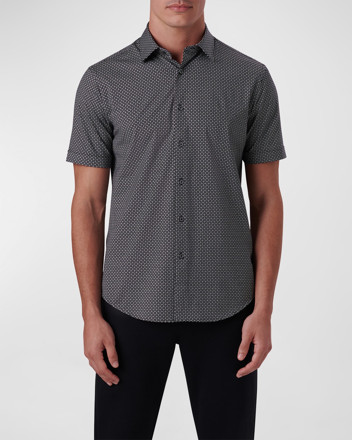 Bugatchi Ooohcotton Tech T-Shirt - Air Blue* main image 1
