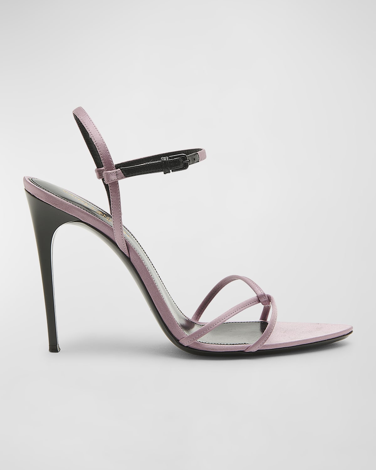 Saint Laurent Dive Silk Ankle-Strap Sandals | Neiman Marcus