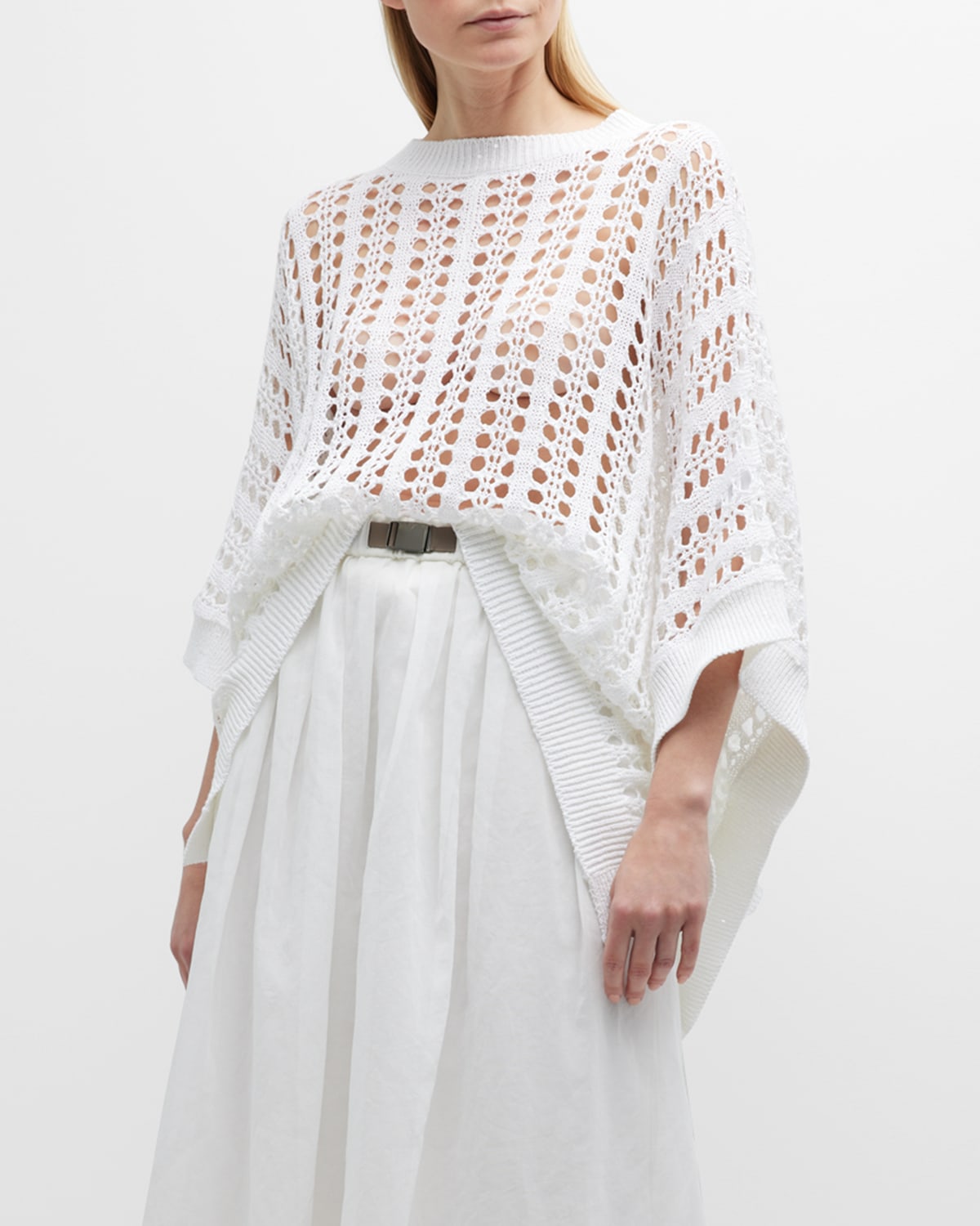Haut Femme Brunello Cucinelli – Maille Paillettes Grise, Taille M, Neuf Avec étiquette