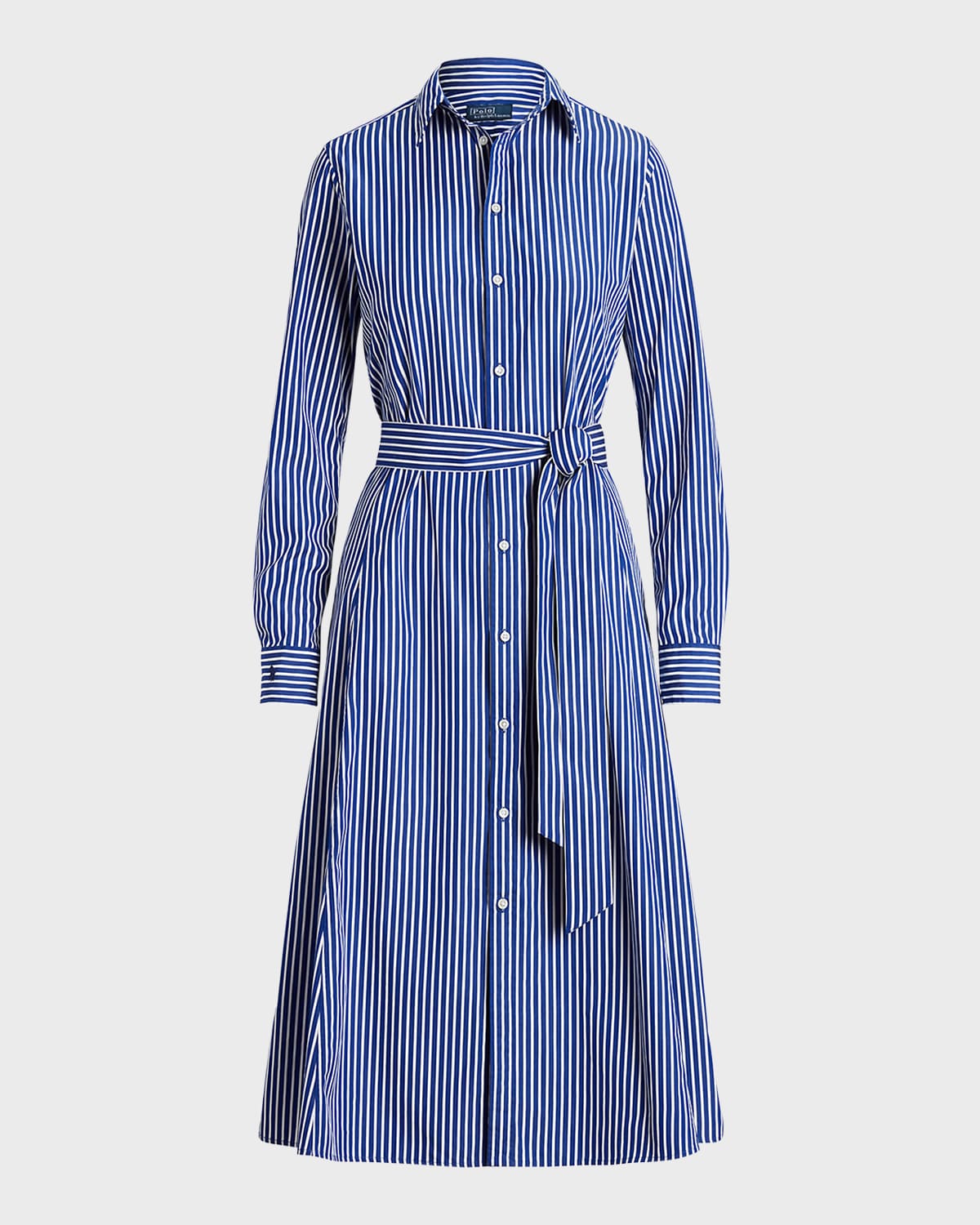 Polo Ralph Lauren Belted Tiered Cotton Shirtdress | Neiman Marcus