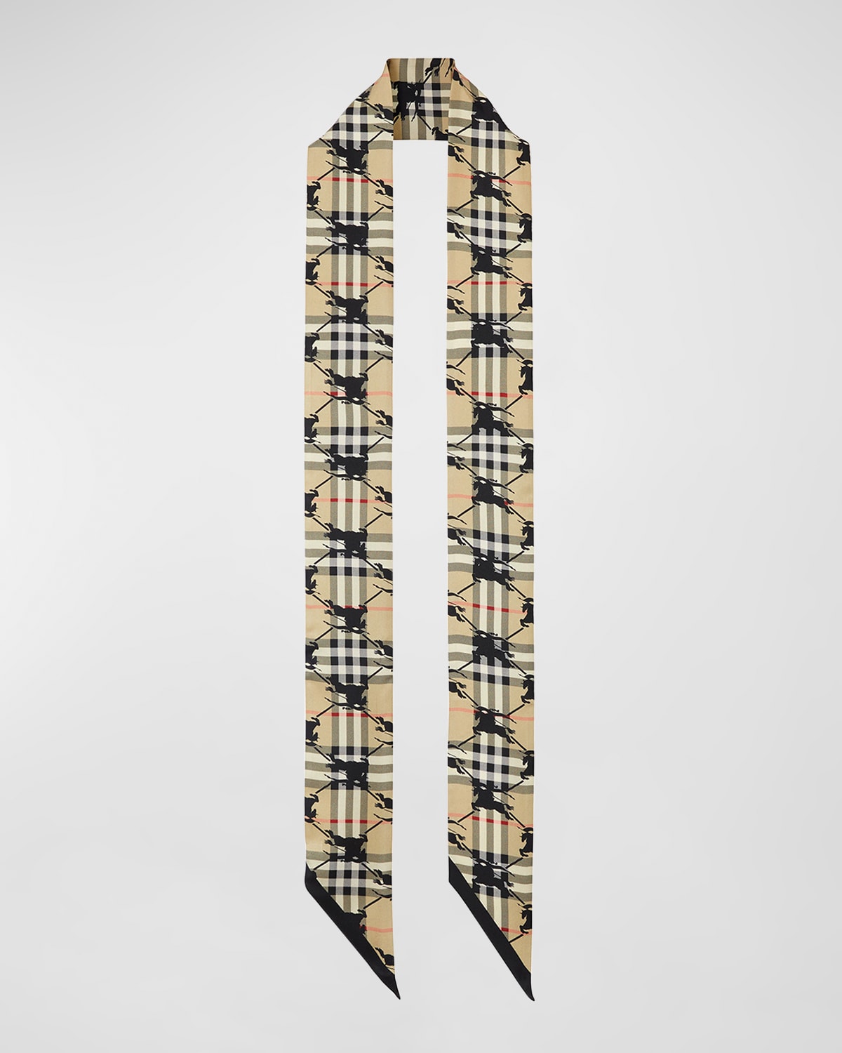 Burberry St Pauls Silk Skinny Scarf | Neiman Marcus