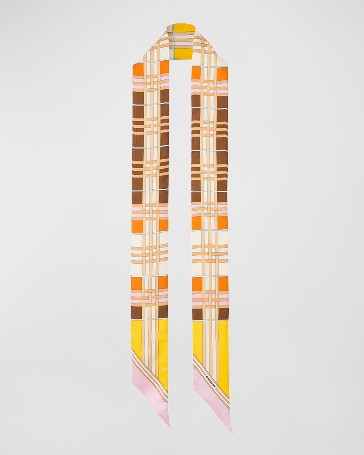 Silk Check Scarf