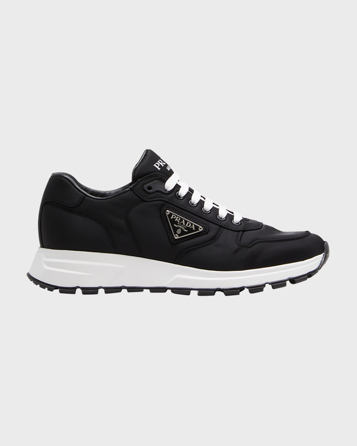 PRADA ●トライアングルロゴ PRAx エボリューション スニーカー Prada Men's Prax Triangle Logo Runner Sneakers | Neiman Marcus