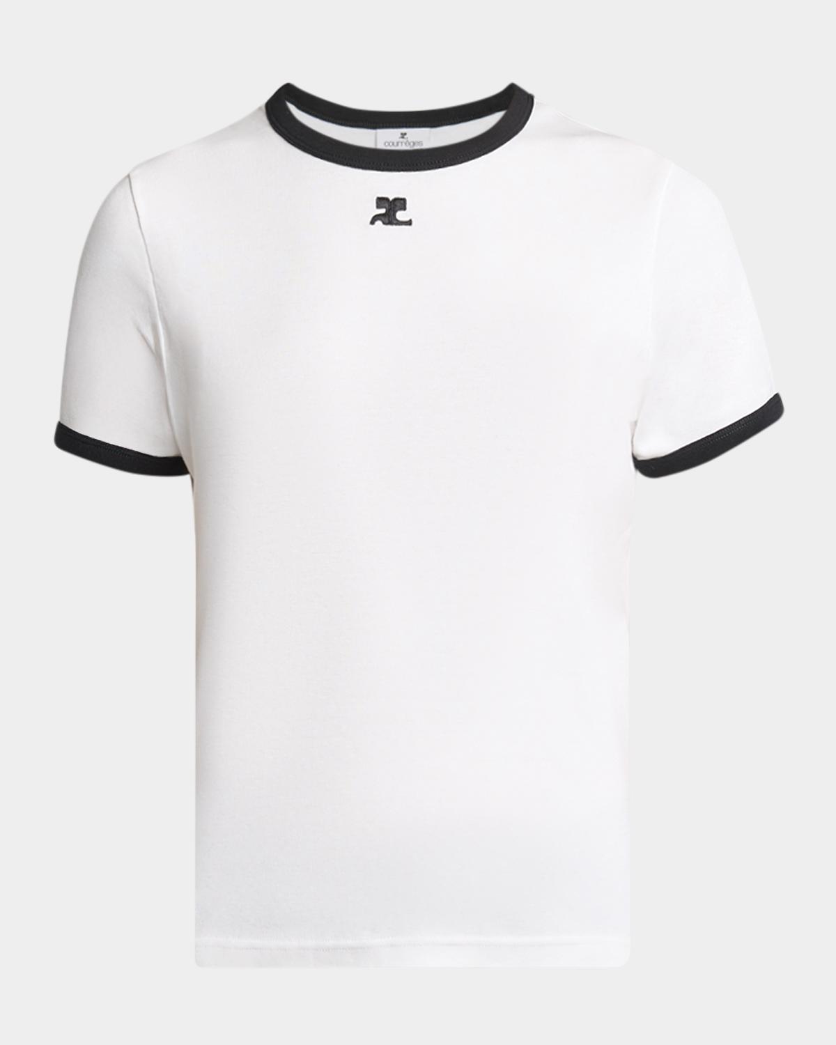 Logo-Embroidered Cotton T-Shirt with Tipping