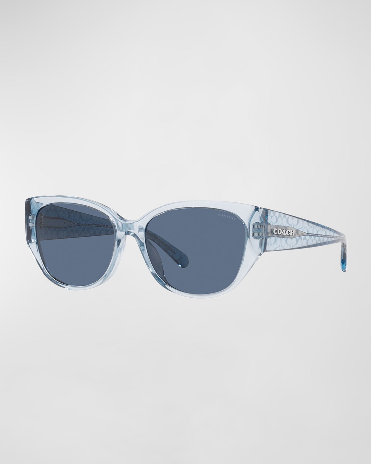 LOGO CAT EYE SUNGLASSES 513005 IN BLACK ACETATE