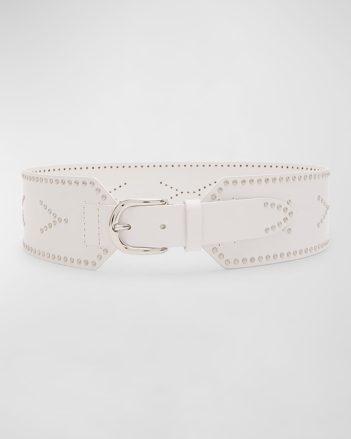 Balmain Leather Coin Studded Belt Neiman Marcus