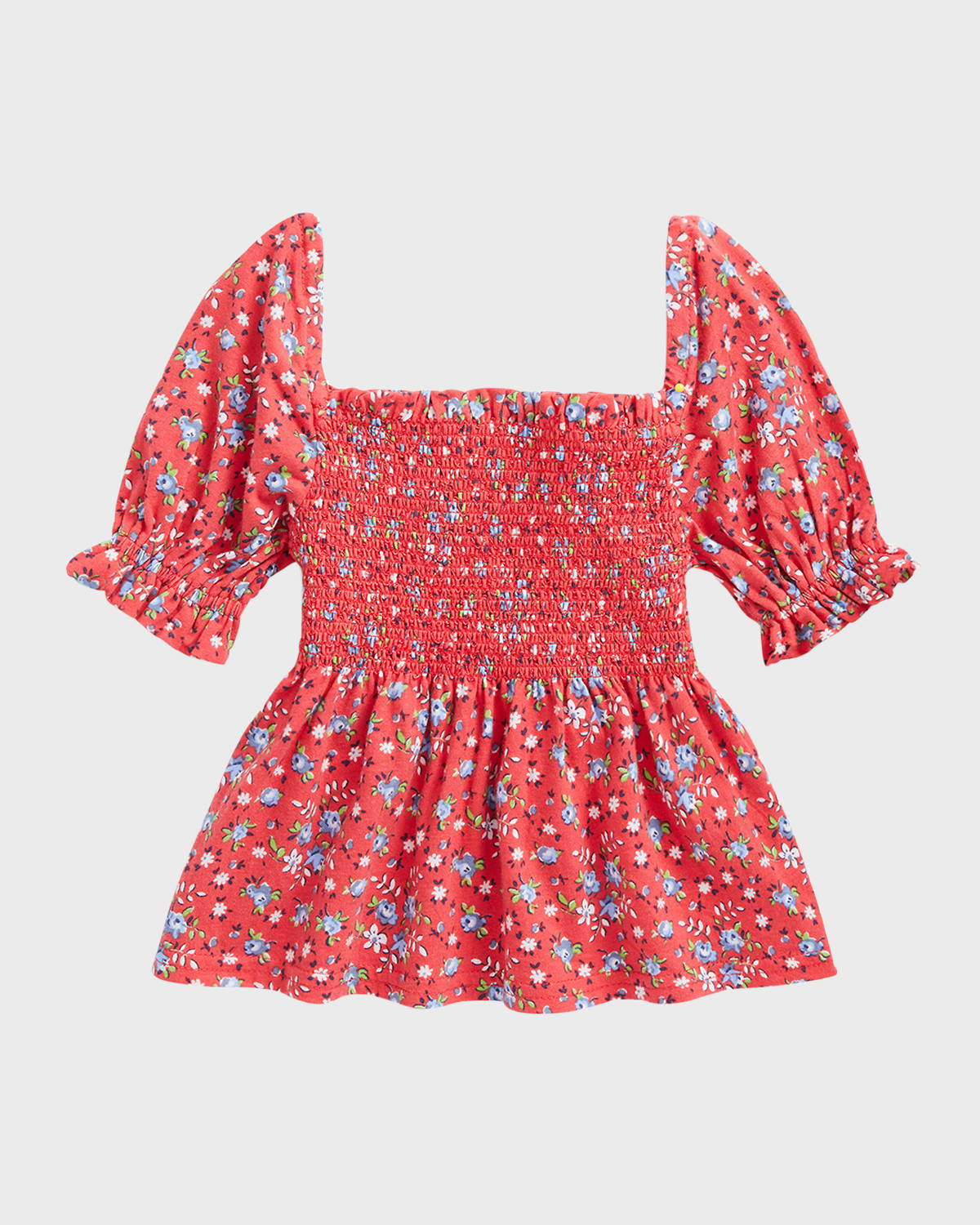 Ralph Lauren Childrenswear Girl's Smocked Floral-Print Top, Size 4-6X |  Neiman Marcus