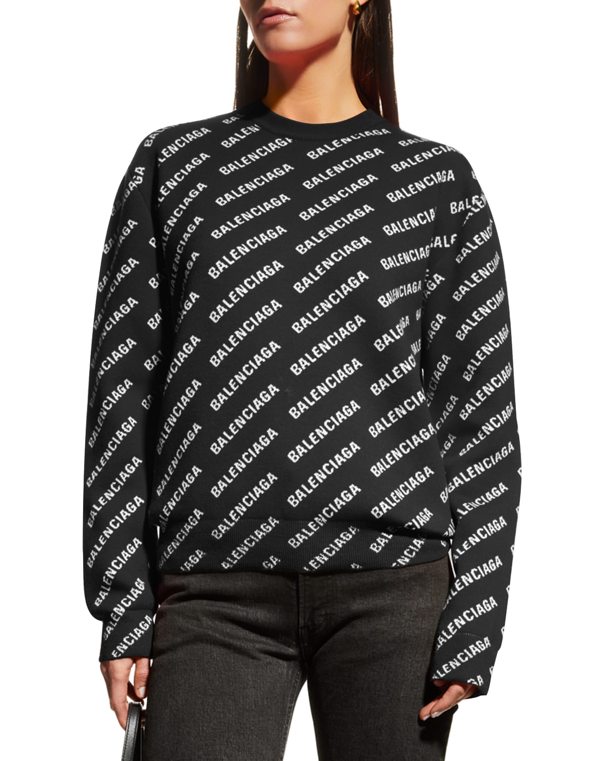 Balenciaga Men Logo Knit Sweater