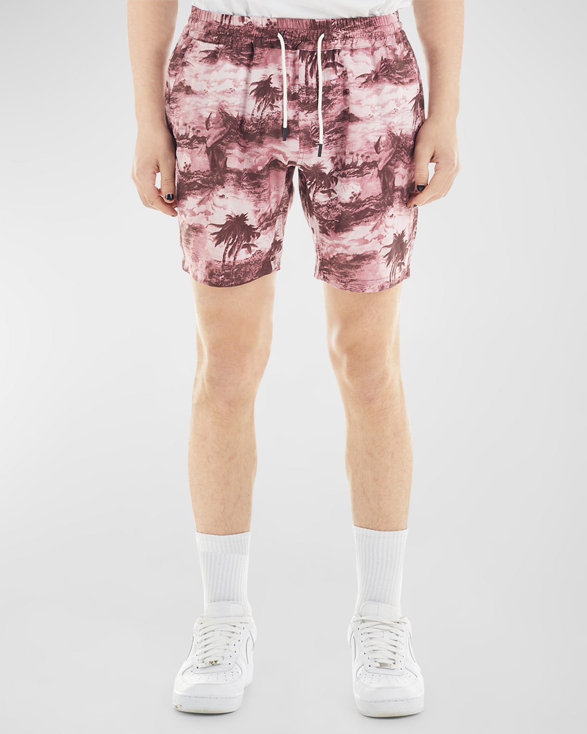 Tiki Hawaiian Pattern Print Men's Shorts main image 1