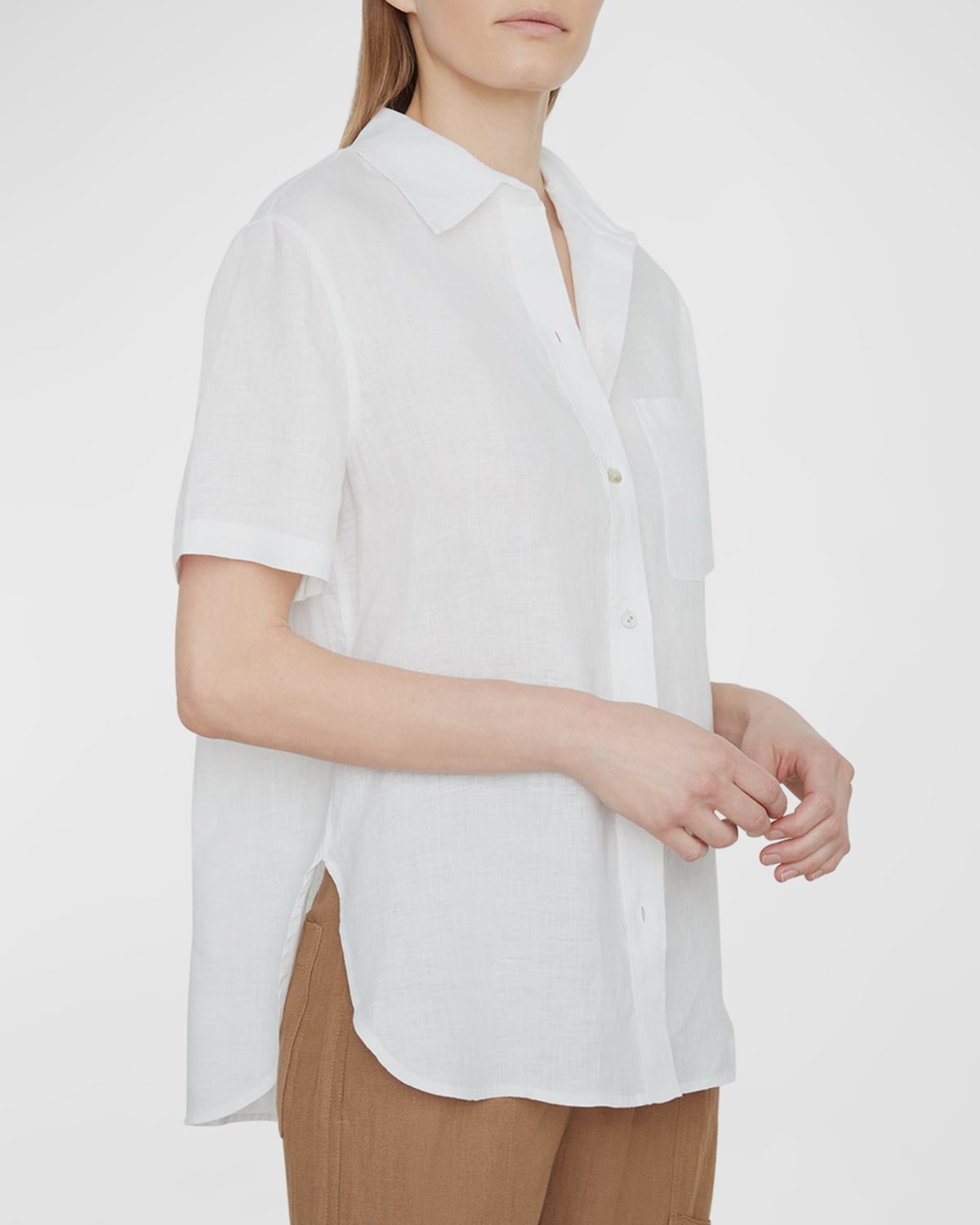 Tory Burch Linen Camp Shirt Neiman Marcus