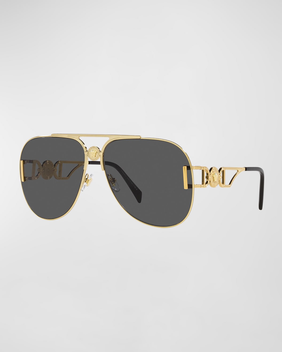 Versace Medusa Metal Aviator Sunglasses Neiman Marcus 1760