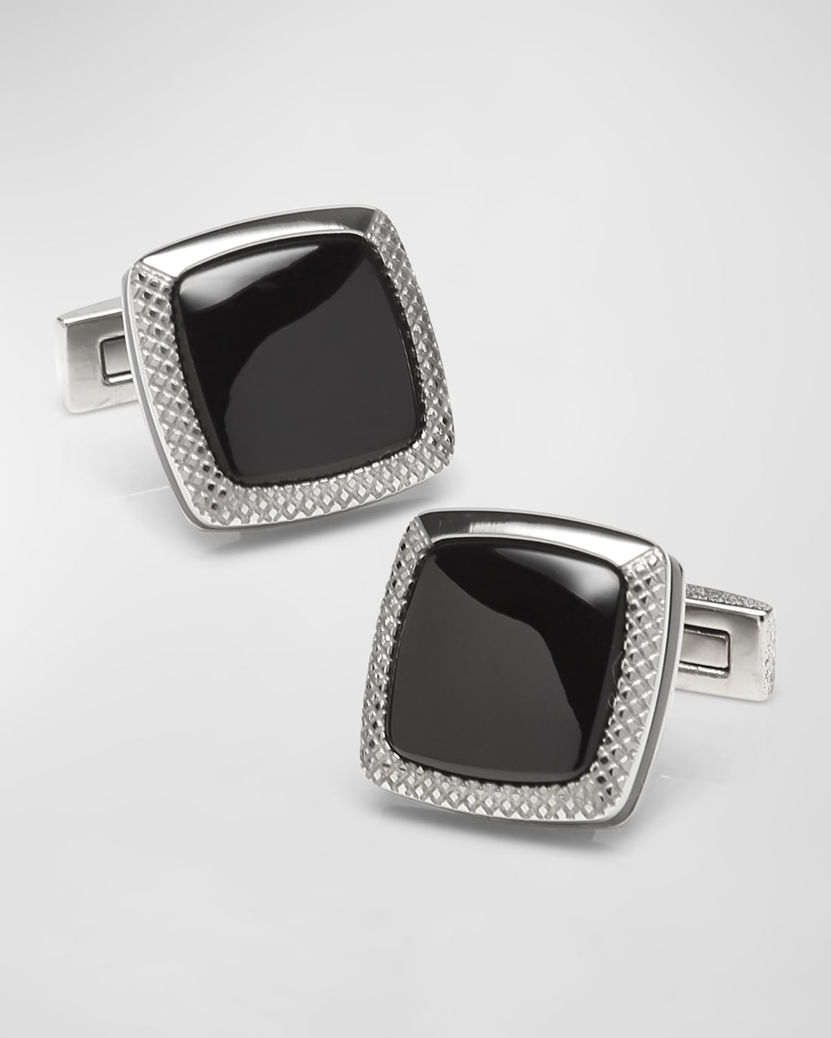 Cufflinks Inc. Men's Cross Onyx Round Cufflinks | Neiman Marcus