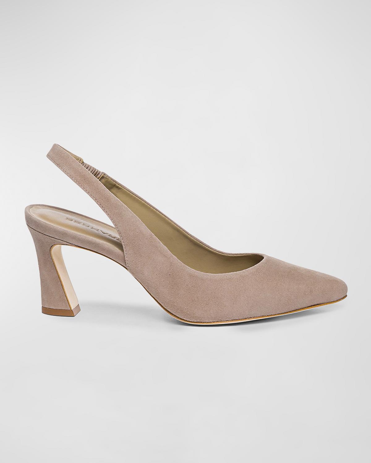 Escarpins L.A.M.B. Nomad II Slingback - Taille 7.5 US, Cuir Tan Vachetta, Plateau Et Talons, Neuf Avec Boîte