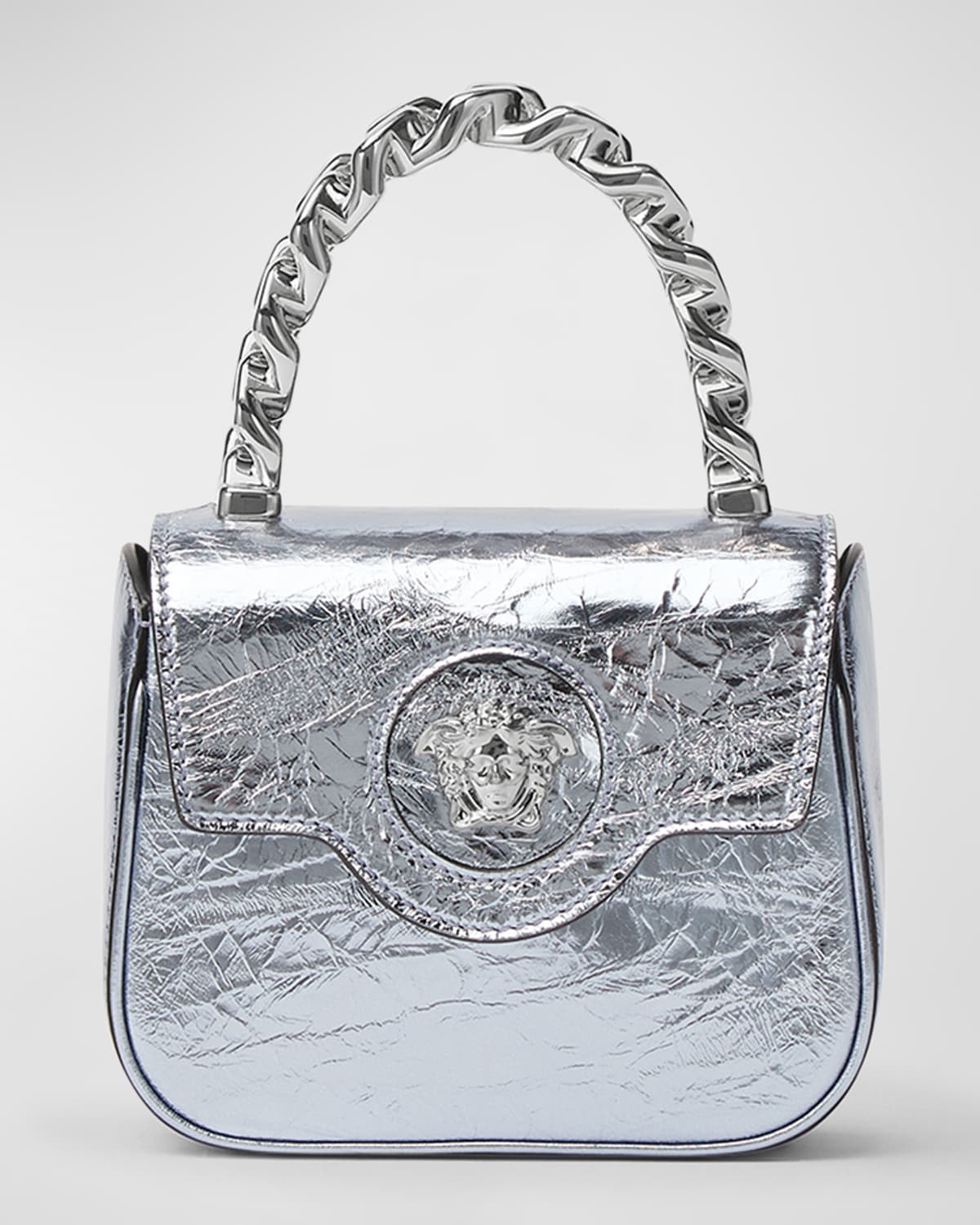 Versace La Medusa Mini Glitter TopHandle Bag Neiman Marcus