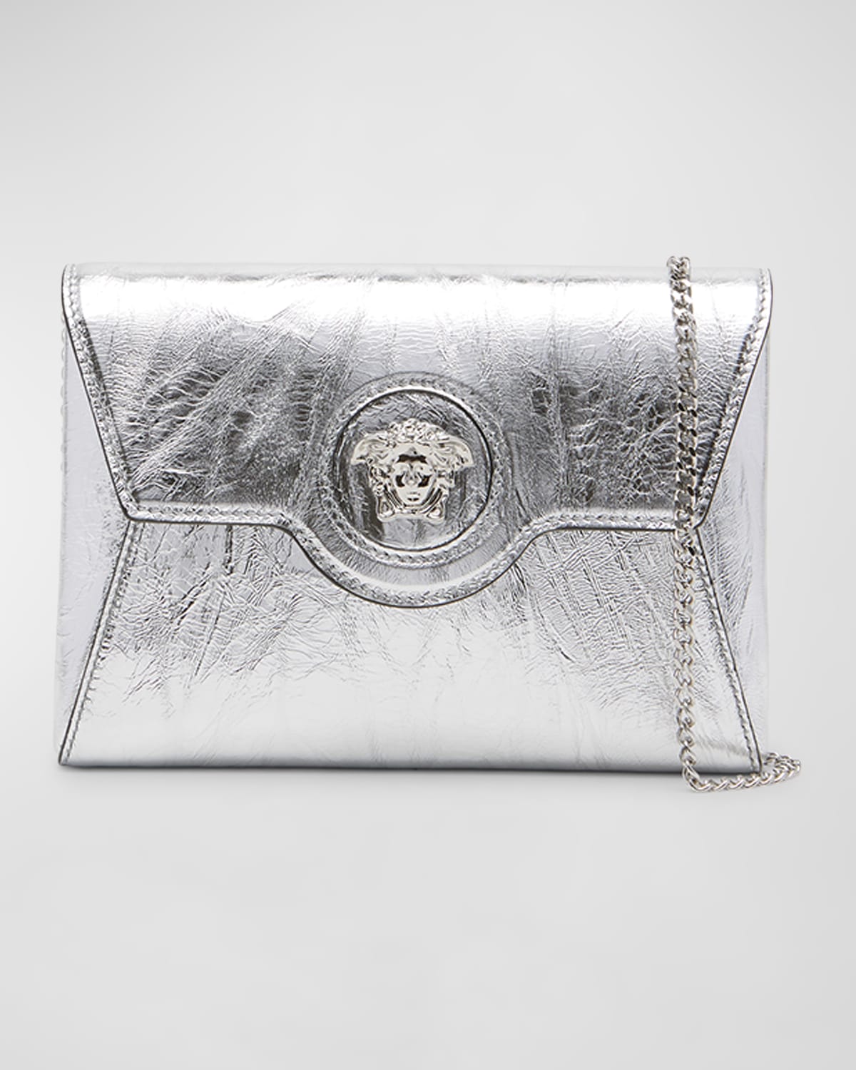 Versace Medusa Patent Chain Top-Handle Crossbody Bag | Neiman Marcus