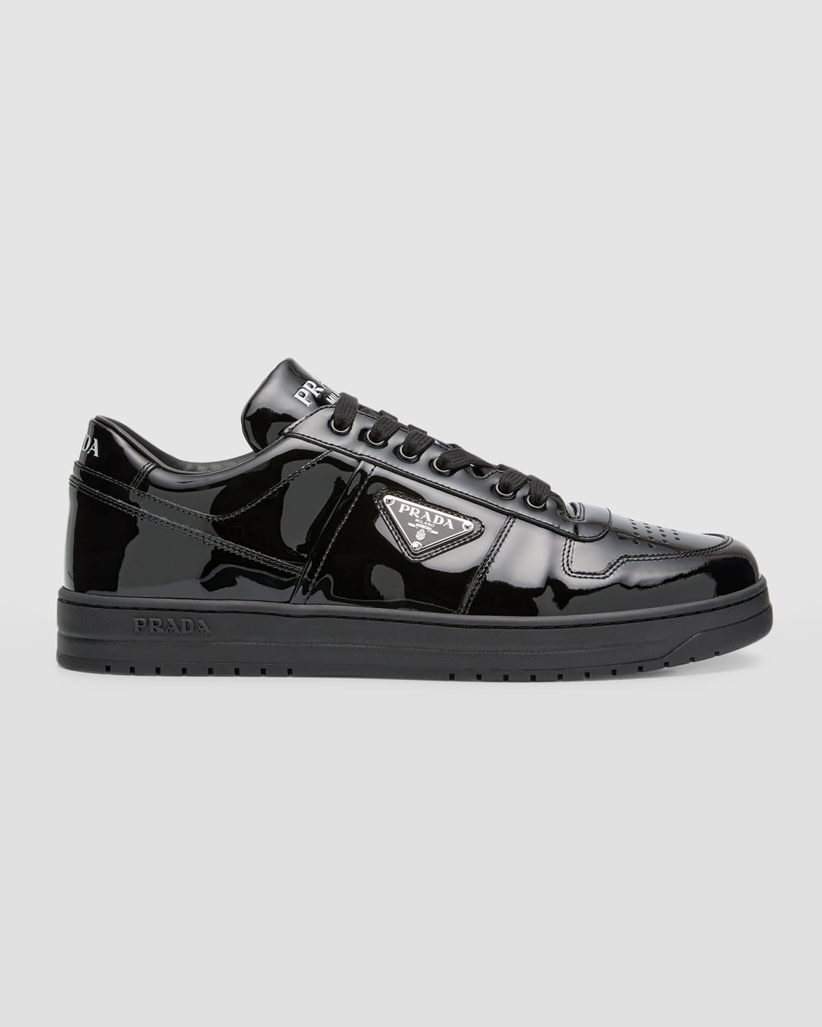 Prada Men's Downtown Logo Leather LowTop Sneakers Neiman Marcus