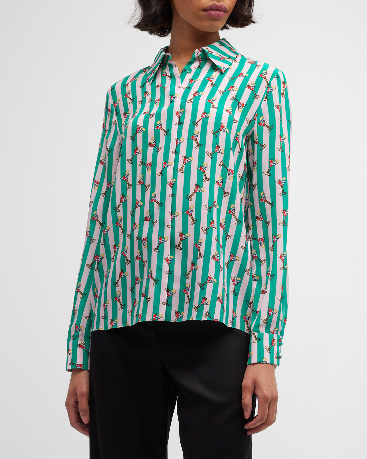 ALICE + OLIVIA WILLA PRINTED TOP main image 1