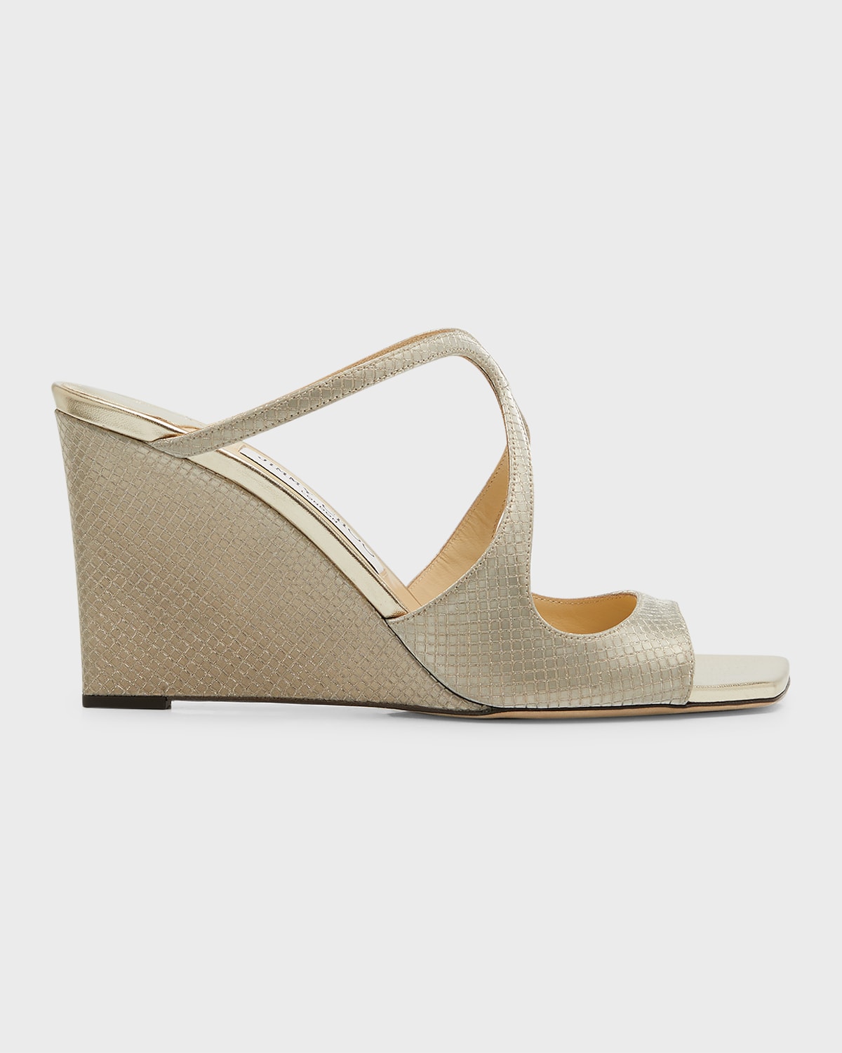 Jimmy Choo Anise Patent Leather Wedge Sandals Neiman Marcus