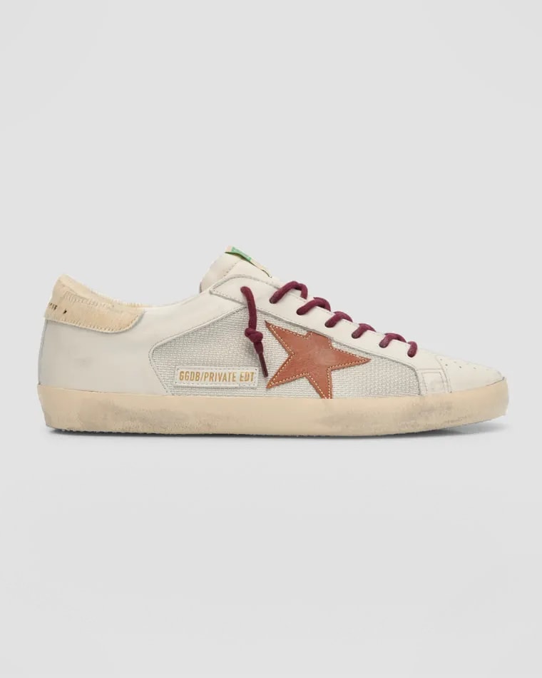 Golden Goose Men's Stardan Leather Low-Top Sneakers | Neiman Marcus