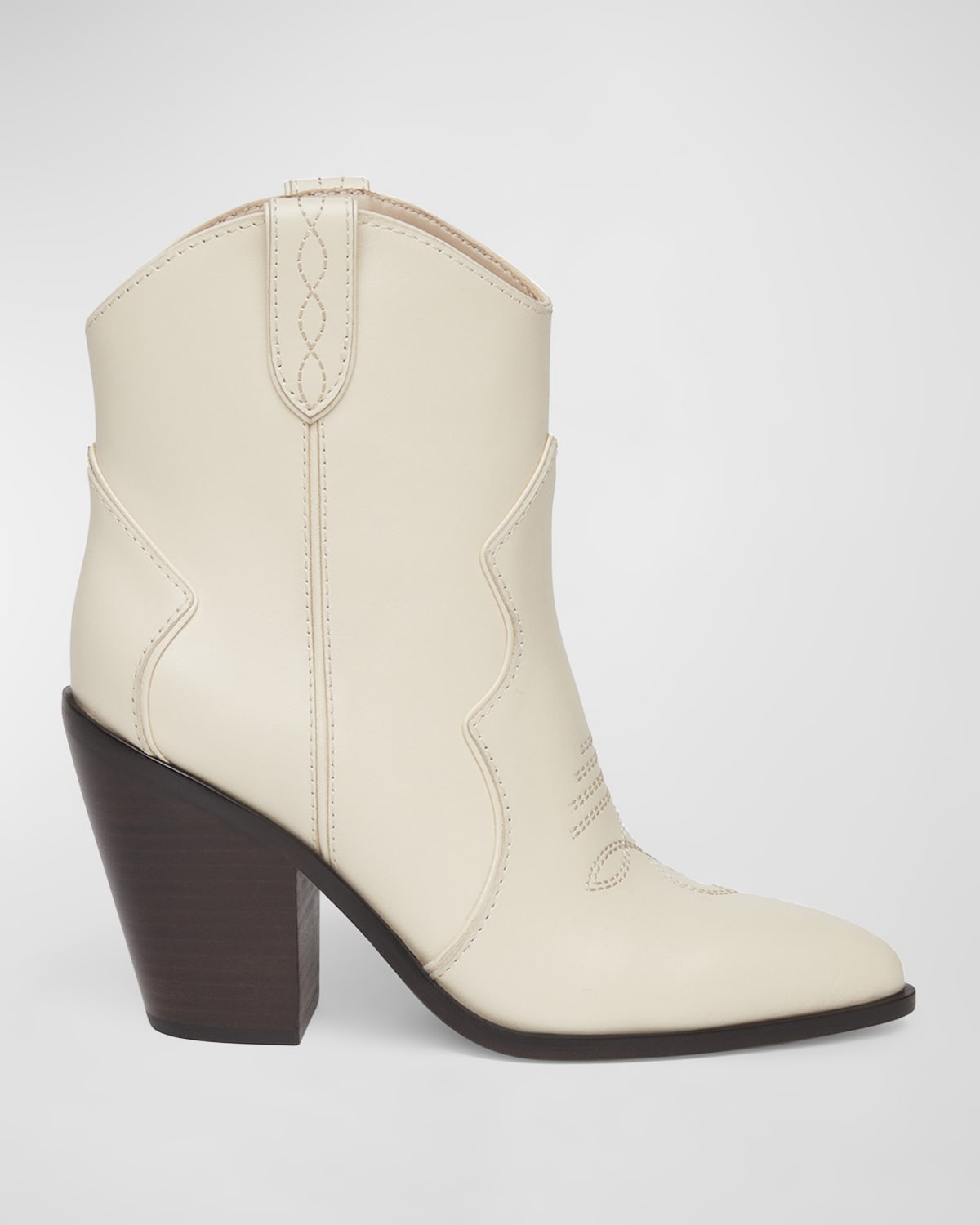 PAIGE Porter Suede Western Ankle Booties | Neiman Marcus