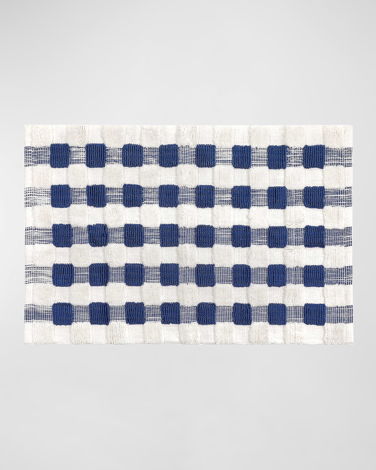 Mackenzie-Childs Bath Rug Flower Checkerboard