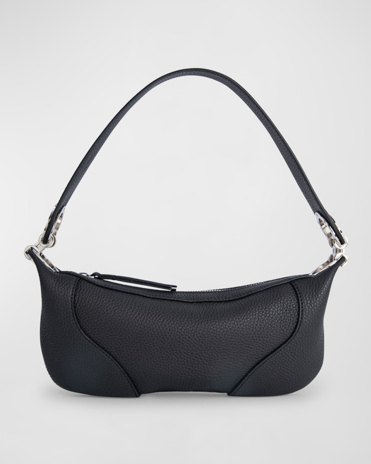 BY FAR Amira Mini Zip Leather Shoulder Bag Neiman Marcus