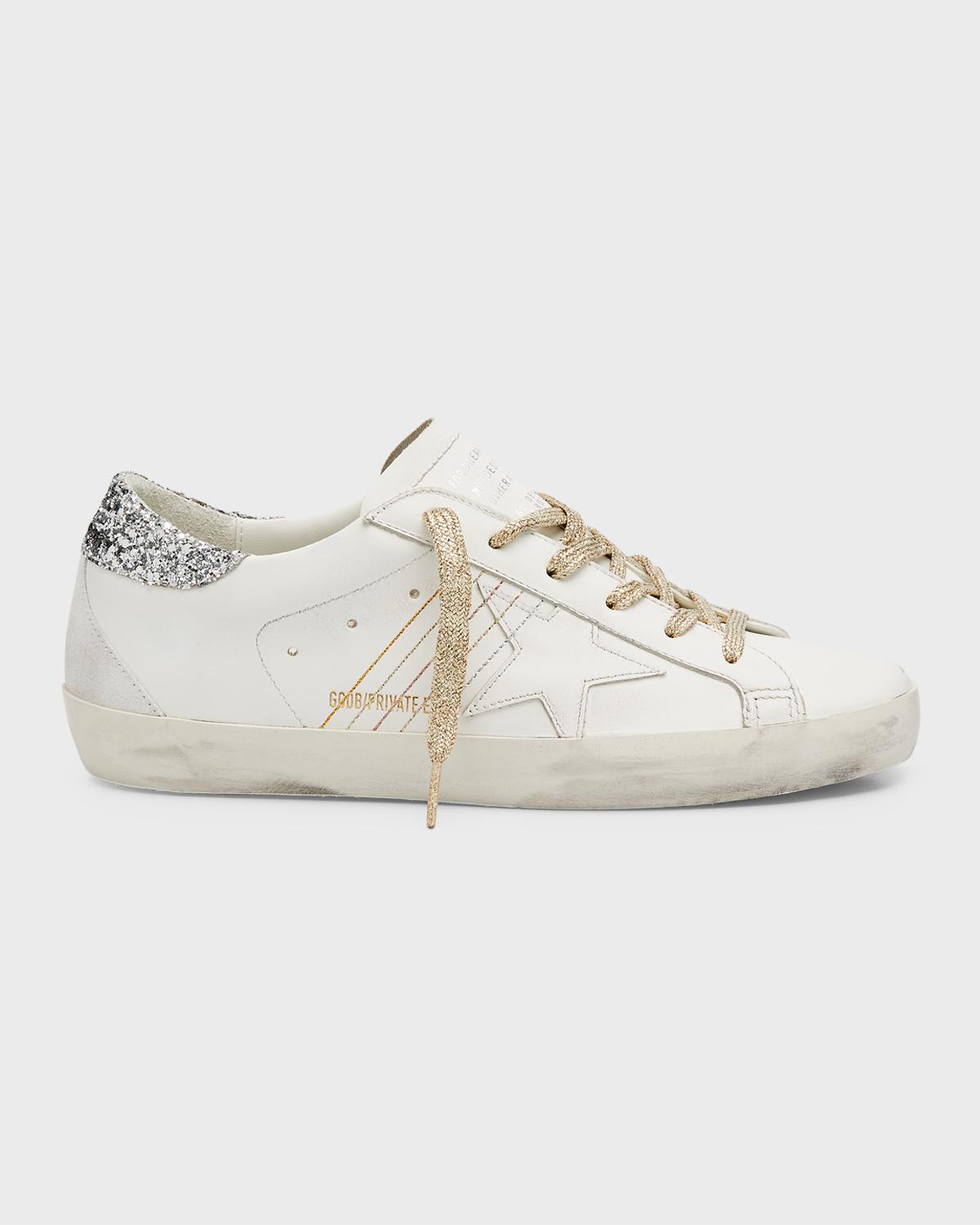 Baskets Ghoud G5464 Pour Femme - Blanc, Pointure 40, Cuir/paillettes, Neuves Avec Boîte
