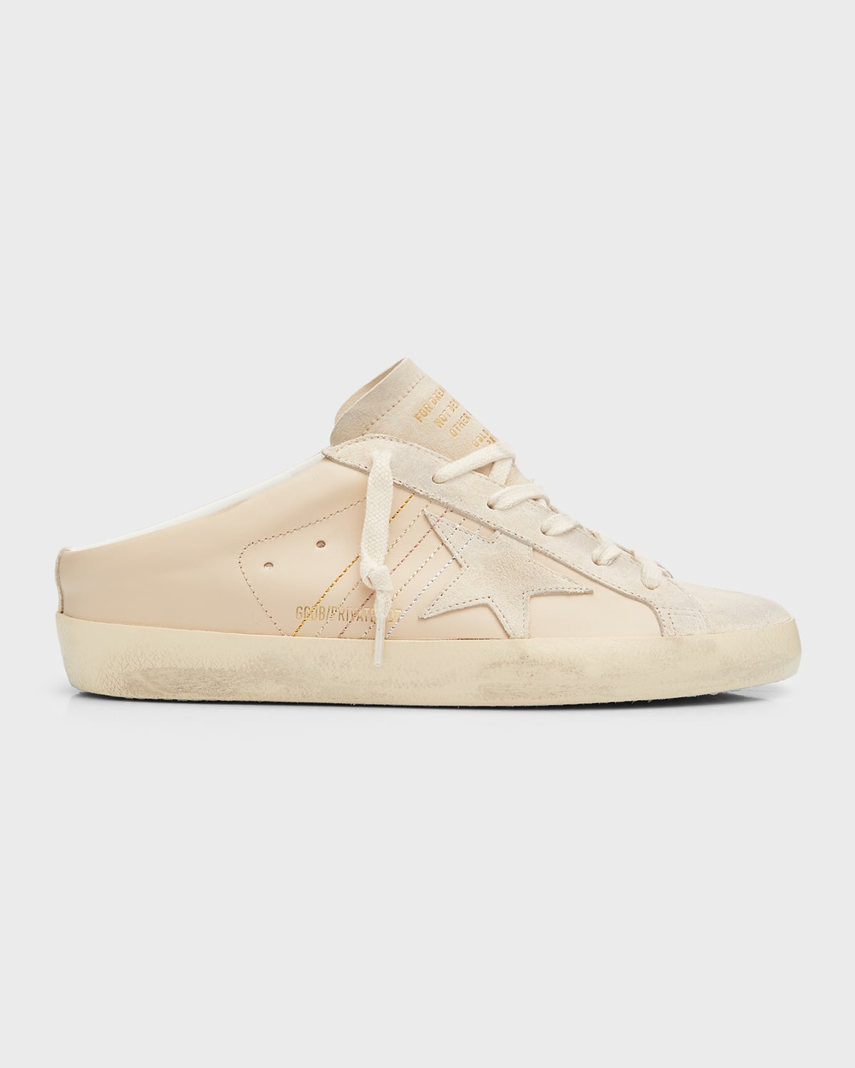 Golden Goose Sabot Leather Glitter Star Slide Sneakers | Neiman Marcus