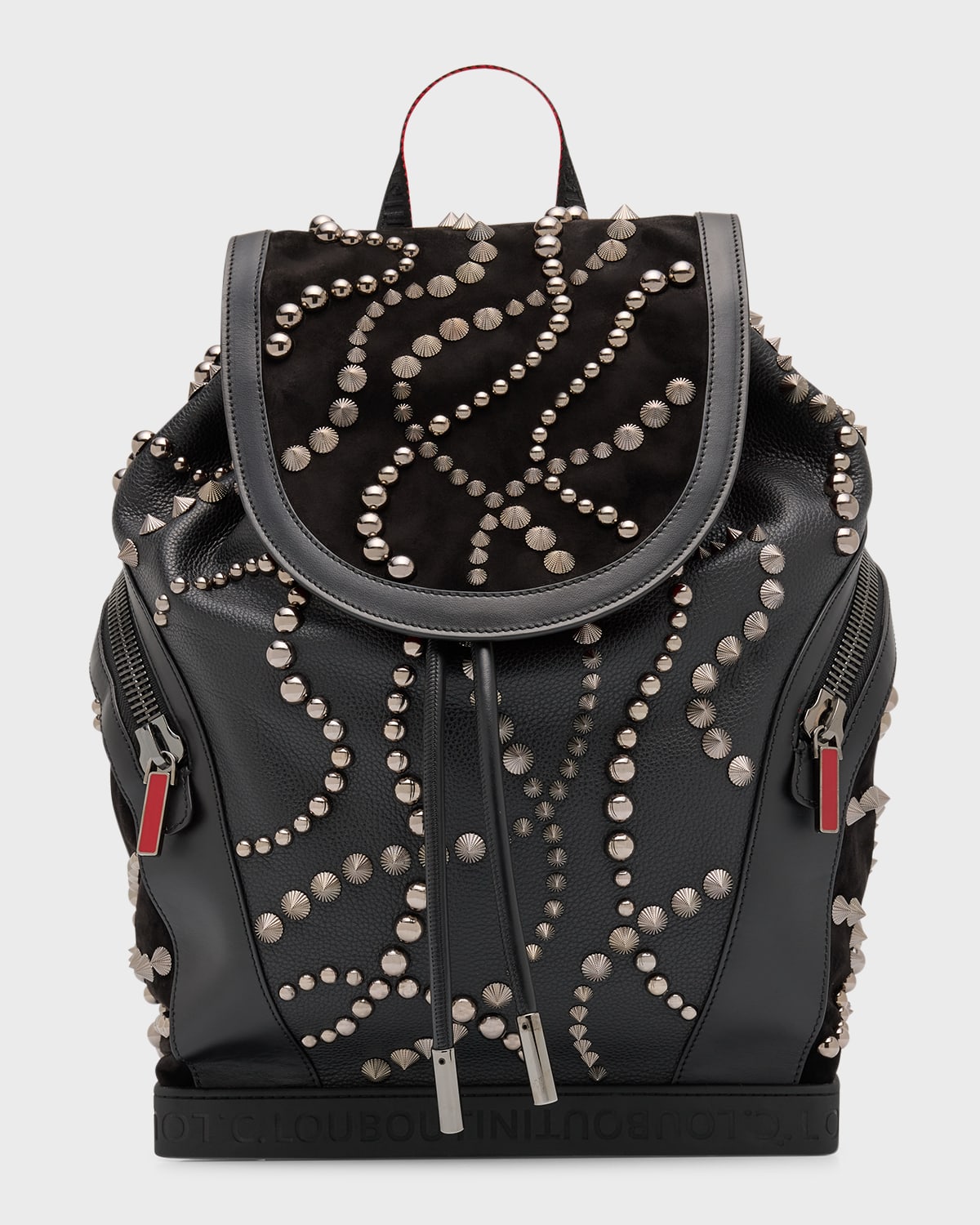 Christian Louboutin Men's Spiked Red Sole Leather Backpack | Neiman Marcus