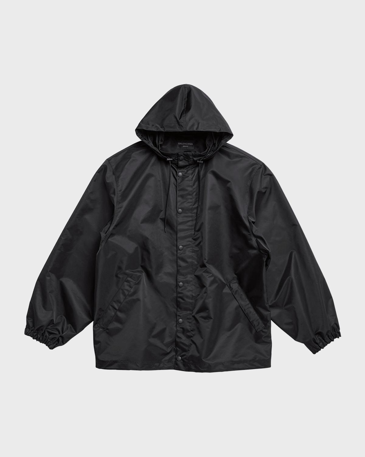 Balenciaga Men's Tape Type Short Windbreaker | Neiman Marcus