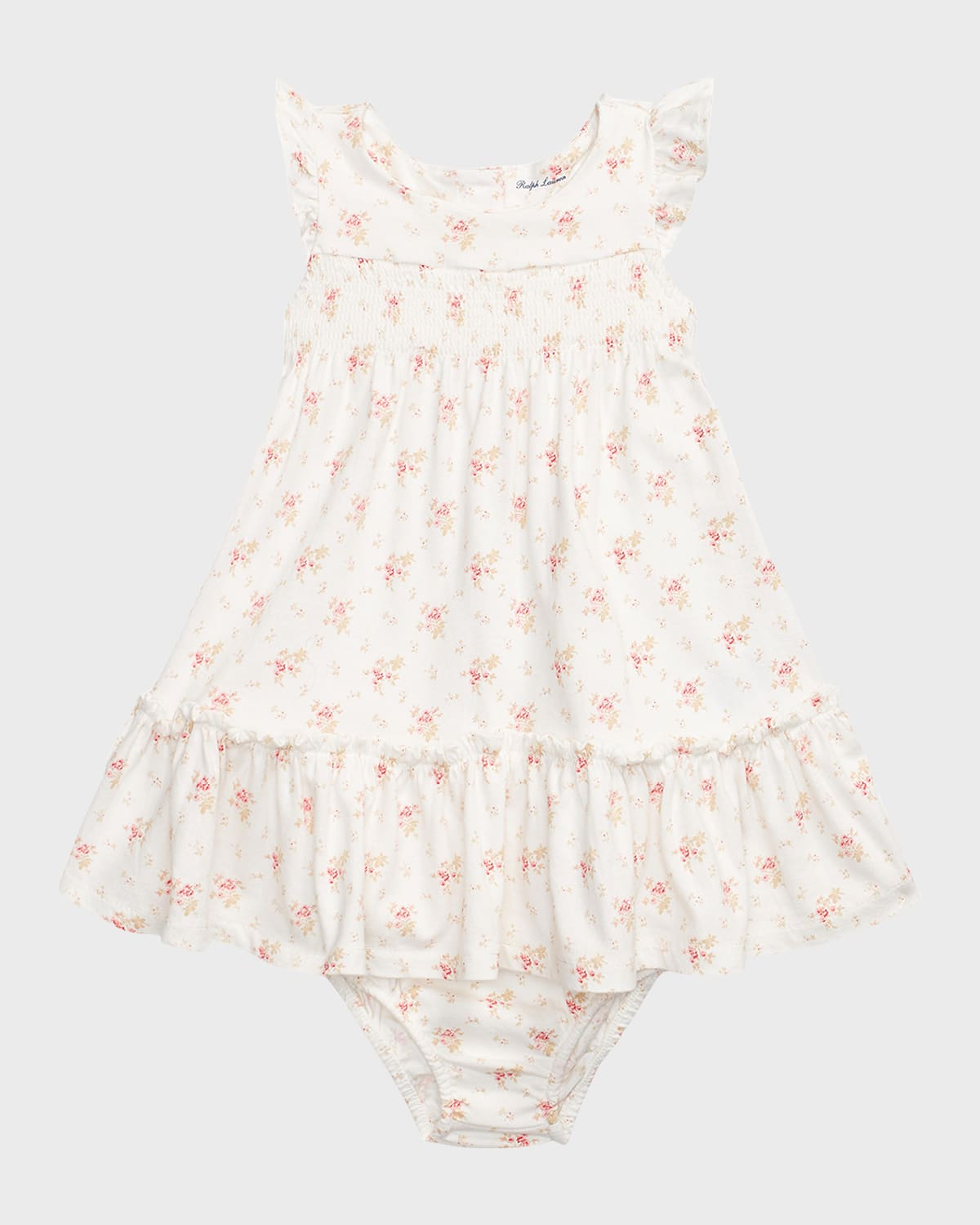 Ralph Lauren Childrenswear Girl's Floral-Print Ruffle Trim Dress And  Bloomers, Size 3M-24M | Neiman Marcus