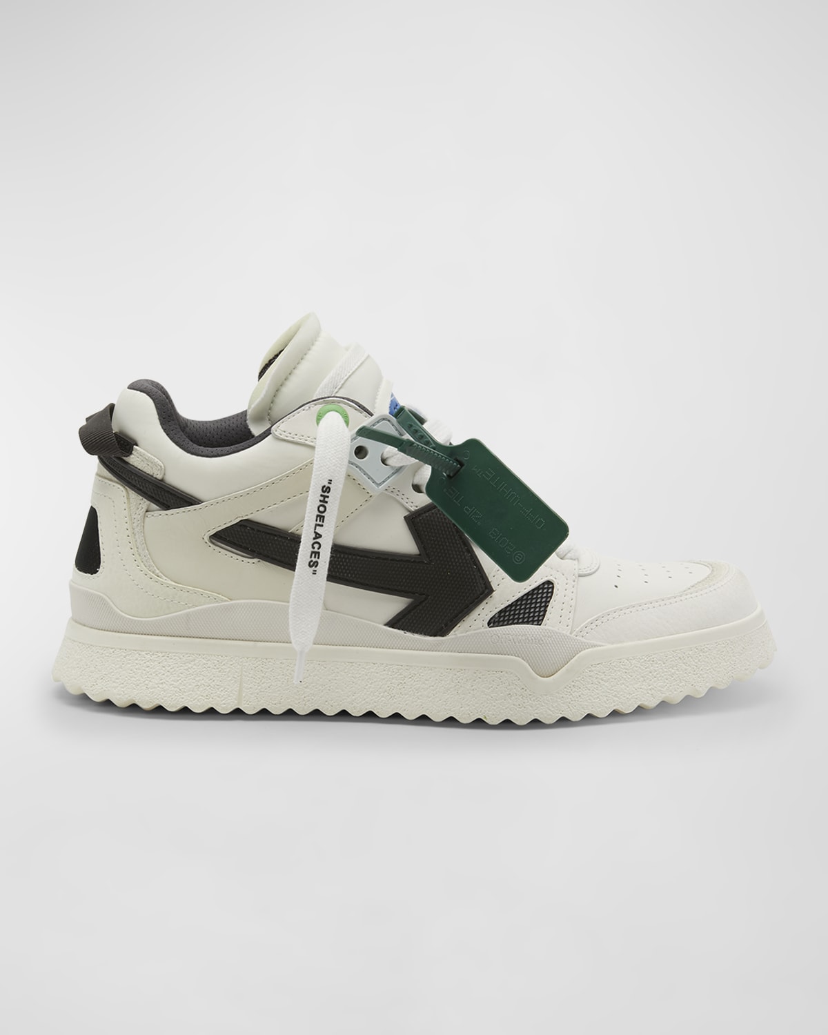 Off-White Vulcanized Leather Low-Top Sneakers | Neiman Marcus